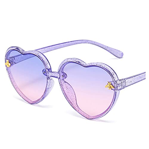 LUHUANONG Amor Gafas de Sol Colorido Brillante Gafas de Sol en Forma de corazón Personalidad pequeña Abeja Gafas de Sol Mujeres Moda Gafas (Color : 01)