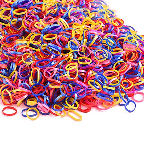 LUKIUP® 800 Piezas Gomas Trenzas - Ø 1.5 cm, Mini Gomas de Pelo Coletero, Gomitas Pelo Niña, Gomitas Pelo para El Pelo de Los Niños, Rastas Pequeñas, Peinado de Boda y Más (Multicolor)