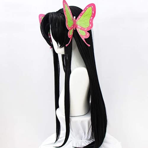 Lusha Kochou Shinobu Rosa insecto mariposa pinza de pelo Kimetsu no Yaiba Kanawo Cosplay disfraz mariposa horquilla