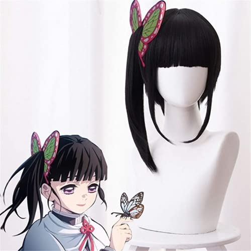 Lusha Kochou Shinobu Rosa insecto mariposa pinza de pelo Kimetsu no Yaiba Kanawo Cosplay disfraz mariposa horquilla