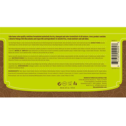 MACADAMIA - NATURAL OIL Deep Repair Masque 470ML, Negro, Estandar
