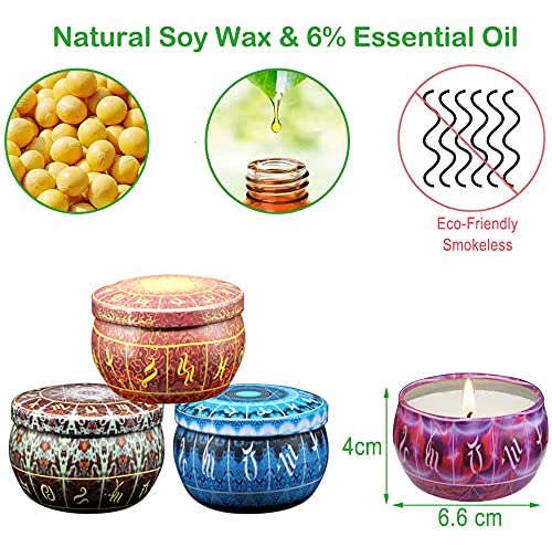 macoya Velas perfumadas de regalo de Navidad, 8 piezas de velas de aromaterapia, cera de soja natural regalo de mujer para aliviar el estrés, cumpleaños, baño, yoga, fiesta de cumpleaños aniversario