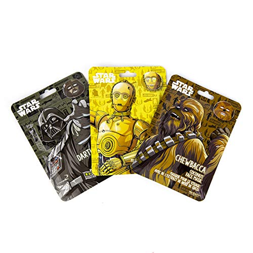 Mad Beauty, Pack 3 Mascarillas Faciales con Licencia Oficial Star Wars