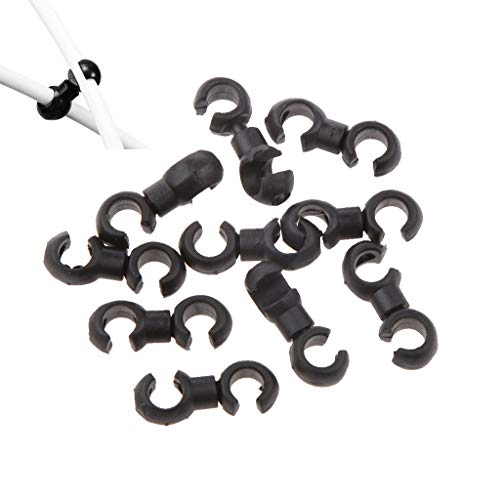 MagiDeal 10pcs Bici Ciclo Guías Tubo De Freno MTB De Engranajes De Cable S Casa Clips De Estilo - Negro