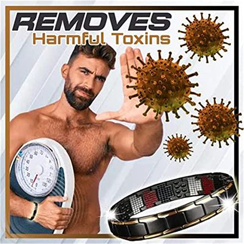 Magnetic Therapy Fit Plus Bracelet, 3Pcs Ultra Strength Magnetic Therapy Bracelet, Men's Body Slimming Weight Loss Anti-Fatigue Healing Bracelet Adjustable Length with Regulator