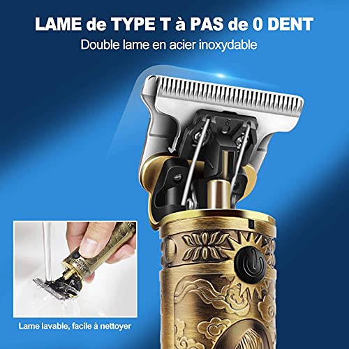 Maquina Cortar Pelo,Cortapelos Hombre Profesional,Recortadora Eléctrica Maquina de Afeitar con LED Pantalla,Carga Rápida USB Inalámbrica Cortadora de Pelo Para Barba,Apto Para Familia