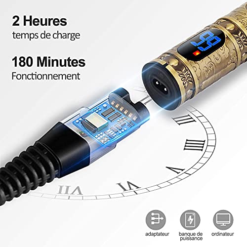 Maquina Cortar Pelo,Cortapelos Hombre Profesional,Recortadora Eléctrica Maquina de Afeitar con LED Pantalla,Carga Rápida USB Inalámbrica Cortadora de Pelo Para Barba,Apto Para Familia