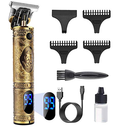 Maquina Cortar Pelo,Cortapelos Hombre Profesional,Recortadora Eléctrica Maquina de Afeitar con LED Pantalla,Carga Rápida USB Inalámbrica Cortadora de Pelo Para Barba,Apto Para Familia