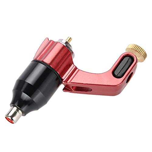 Máquina de tatuaje con motor, marco de tatuaje Máquinas de tatuaje rotativas Motor de tatuaje con pistola Shader Liner Interfaz RCA Máquina de tatuaje Motor rotativo fuerte 4 colores(rojo)