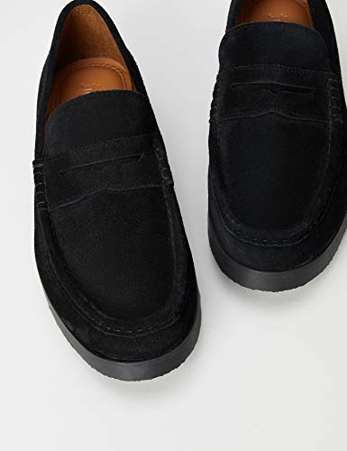 Marca Amazon - find. Fenton Mocasines, Negro Black, 43 EU