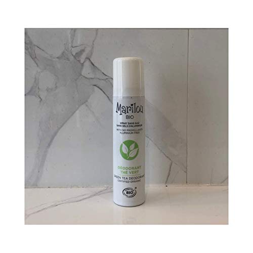 Marilou Bio – Desodorante en spray de té verde – Desodorante ecológico sin alcohol de la gama Classic – Desodorante para hombre y mujer con perfume sutil y delicado, fabricado en Francia – 75 ml