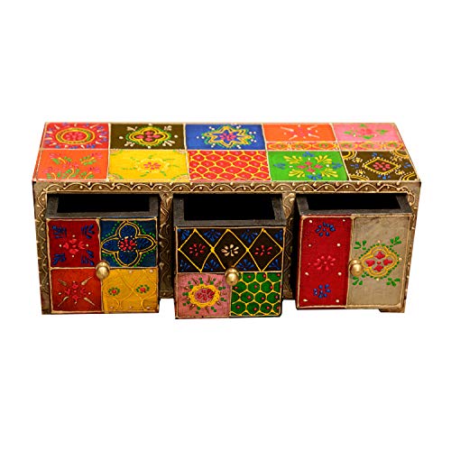 Marrakesch - pintadas a mano Joyero Joyero apother Armario para joyas maquillaje caja Chandi | MA27-05