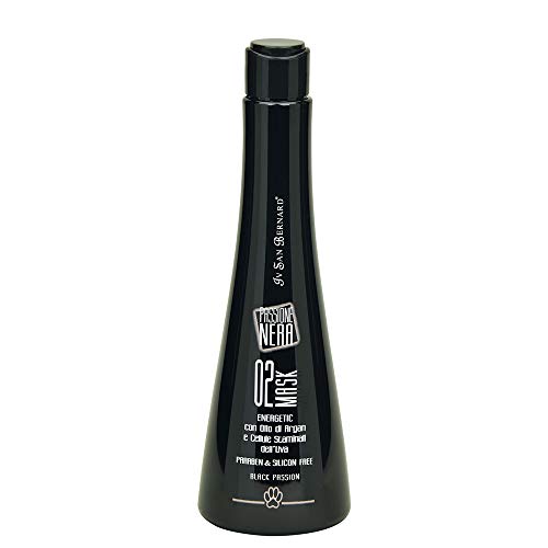 Máscara Passione Nera - Mascarilla para Perros - 250 ml - Ayuda a Revitalizar Todo Tipo de Pelo - Efecto Energético y Revitalizante - Propiedades Antioxidantes - IV San Bernard