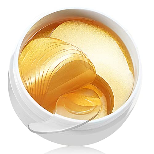Mascarilla para tratamiento debajo de los ojos de oro de 24 quilates - 30 pares de parches para los ojos para ojeras, antiarrugas, almohadillas de gel de colágeno para los ojos