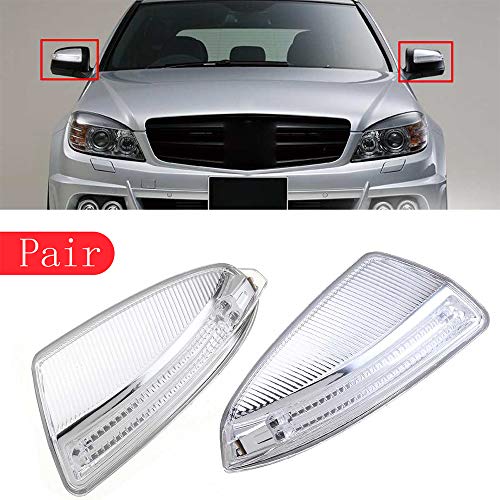 MASO W204 W164 ML Class ML300 - Luz de señal de giro para espejo retrovisor de puerta, luces LED laterales indicadoras – 1 par (izquierda+derecha)