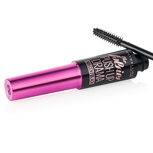 Maybelline Falsies Push Up Drama 004 Indecent Black máscara de pestañas - Máscaras de pestañas (Negro, Rizos, Alargador de pestañas, Voluminizadora, Mujeres, Fuerte, 21 mm, 21 mm)