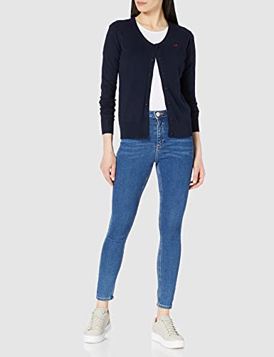 Mexx Cárdigan de Cuello Redondo Susan Sudadera, Azul Zafiro (Navy), Small para Mujer