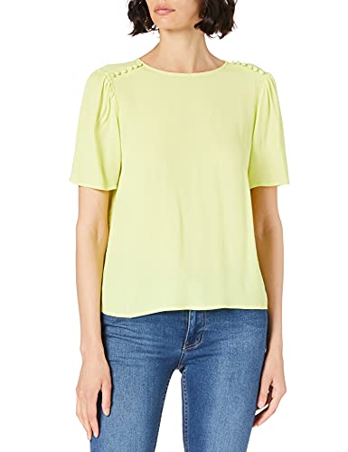 Mexx Short Sleeve Blouse Blusa, Lima, M para Mujer