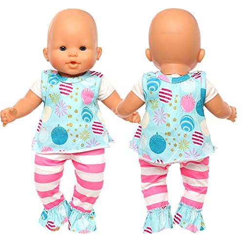 Miunana 3 Ropas Vestidos Fashion para 14 - 16 Pulgada (36CM - 42CM) Muñecos Bebé Baby Dolls (NO Incluye MUÑECA)