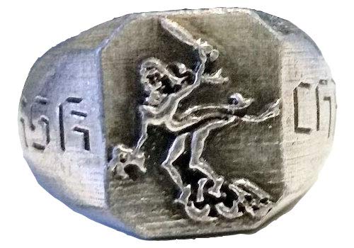 MK-art Anillo militar de la séptima División de la Armada División fantasma