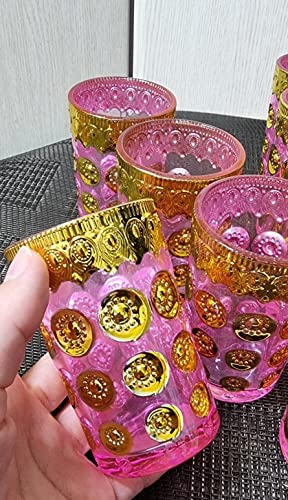 ML Set de 12 de Vasos de Cristal para Té marroquí Rosas