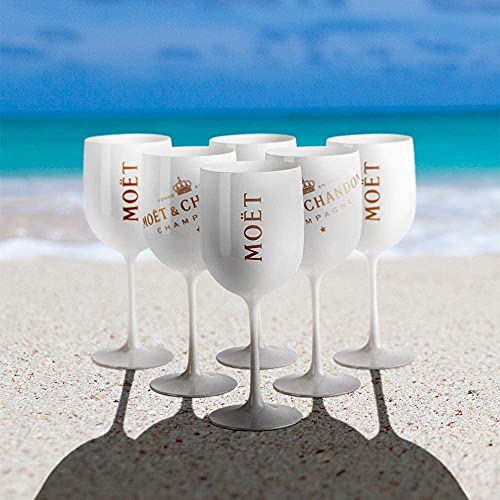 Moët & Chandon Ice Imperial - Juego de 6 copas de champán (0,48 L), color blanco