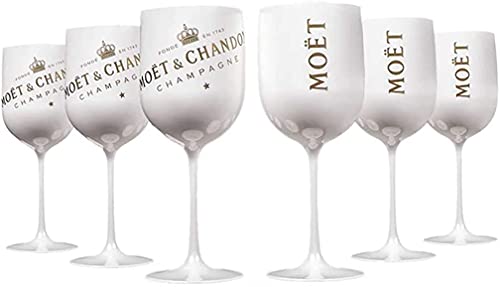 Moët & Chandon Ice Imperial - Juego de 6 copas de champán (0,48 L), color blanco