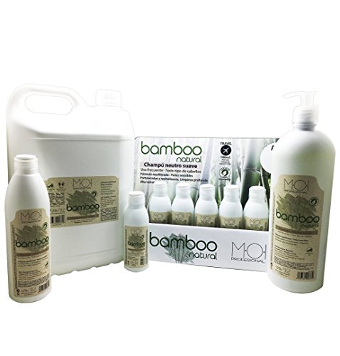 Moi Profesional Az-2Kuq-Ujko Champú Profesional Neutro Suave Bamboo Natural Sin Parabenos, Uso Frecuente 1000 ml(1 Litro) Moi Haircare 1 Unidad 1090 G
