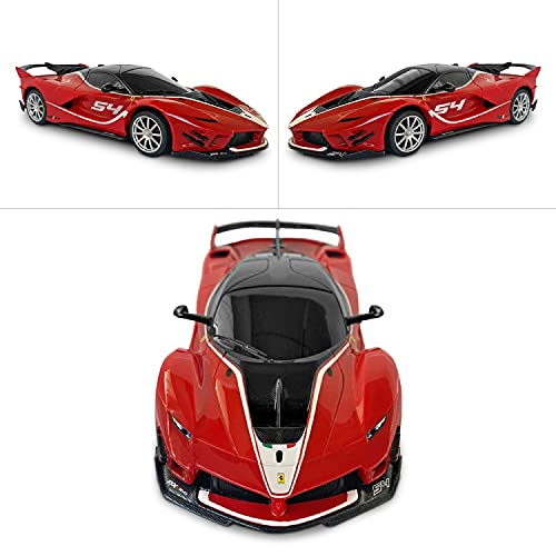 Mondo Motors 63605 - Coche teledirigido Ferrari R/C - Modelo FXX K EVO a Escala 1/24 - Coche de Juegos para niños - Rojo