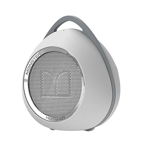 Monster Superstar Hotshot Altavoz portátil estéreo Cromo, Blanco - Altavoces portátiles (1.0 Canales, Inalámbrico, Altavoz portátil estéreo, Cromo, Blanco, Cilindro, Poder)