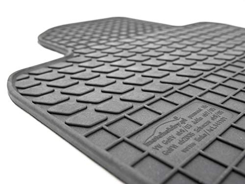 Motohobby - Juego de alfombrillas de goma delanteras para Volkswagen Polo IV 9N (2001-2009) / Seat Ibiza III/Cordoba II (2002-2009) / Skoda Fabia I (1999-2008) - 2 piezas - ajuste perfecto