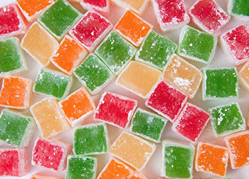 Mughe Gourmet Delicia turca de lujo con sabor a rosa, fresa, limón, naranja y menta, caja de regalo de snack 200g