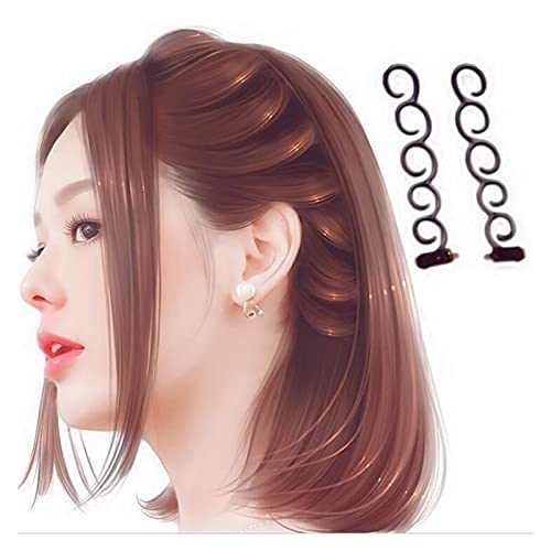Mujer Flor Clip De Pelo Novia Estilista Cola Twist Plait Pelo Trenzado Bricolaje Peinado Peinado Estilo De Pelo Accesorio Shiny (Color : Black)