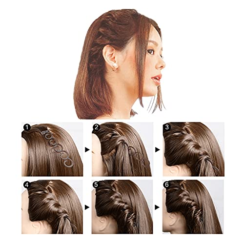Mujer Flor Clip De Pelo Novia Estilista Cola Twist Plait Pelo Trenzado Bricolaje Peinado Peinado Estilo De Pelo Accesorio Shiny (Color : Black)