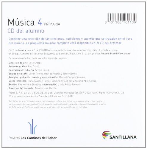 MUSICA + CD 4 PRIMARIA - 9788468009575