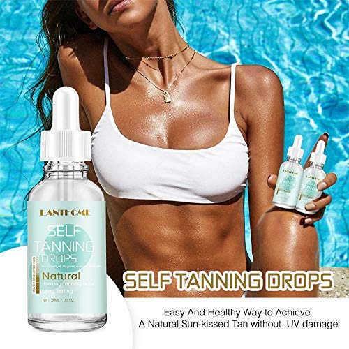 N /A Lanthome Tanning Oil 30ml Trigo sin Sol Color Bronceador Agua La loción Corporal de Aceite Negro (1 Unidad)