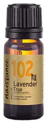 Naissance Aceite Esencial de Lavanda Puro (No.102) 10ml - Aromaterapia Natural Para Dormir, Masaje, Cuerpo, Pelo, Relajación - Humificador, Velas, Jabones, Difusor, Ambientador - Vegano
