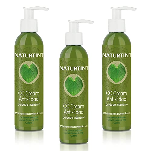Naturtint CC Cream Antiedad - Pack 3 Unidades. Apto Método Curly. Tratamiento reparación intensa. Mascarilla Capilar sin aclarado. Fuerza, volumen y +80% efecto anti-rotura.