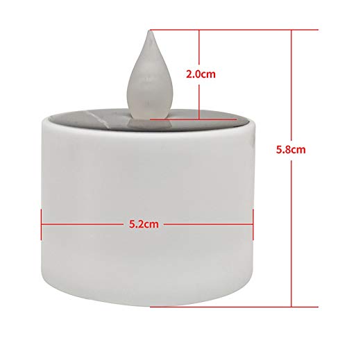Noblik Velas solares de plástico, color amarillo, LED sin llama, electrónicas, para la zona de Auuenbereich