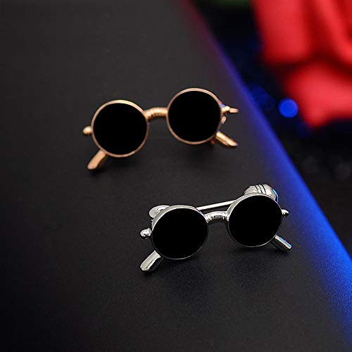 N/U PULABOVintage - Broche de gafas de sol para hombre, color negro, diseño de corsarios