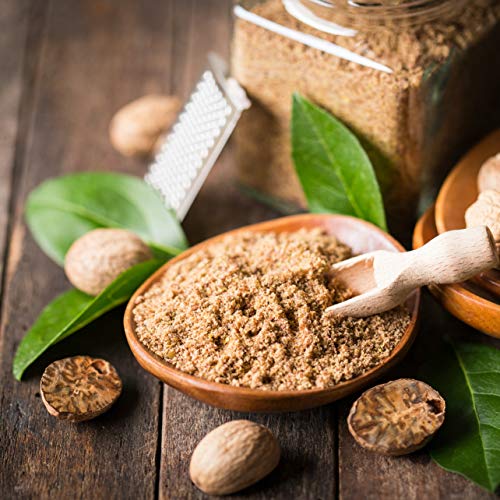 Nuez moscada molida (250g), nuez moscada 100% natural, especia naturalmente sin aditivos, vegana