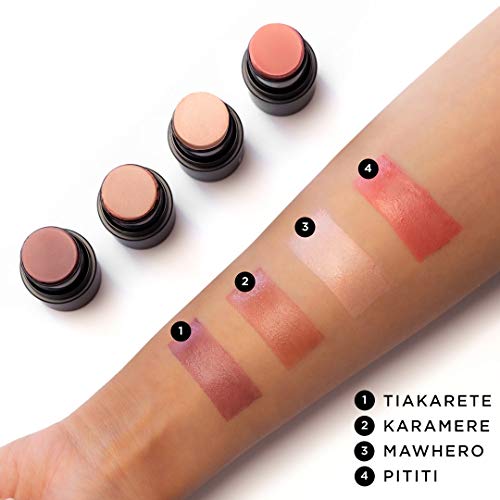 NUI Cosmetics Natural Cream Blush KARAMERE - Pura cosmética natural vegana, sin gluten - un tono melocotón cálido que te da un brillo saludable y fresco.