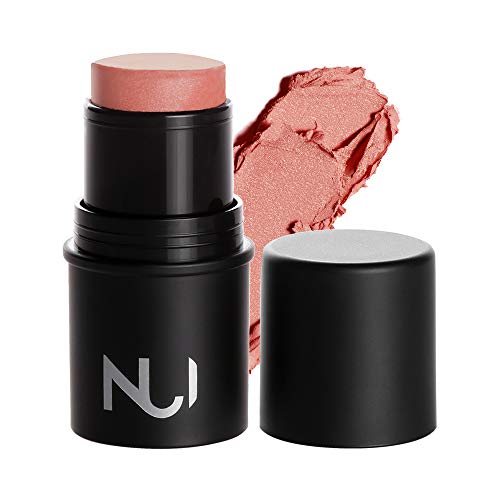 NUI Cosmetics Natural Cream Blush KARAMERE - Pura cosmética natural vegana, sin gluten - un tono melocotón cálido que te da un brillo saludable y fresco.