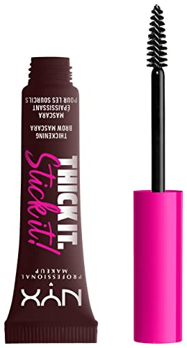 NYX Professional Makeup Thick It. ¡Fíjalas! Máscara de cejas, matiza y rellena con 16 horas de duración, Espresso