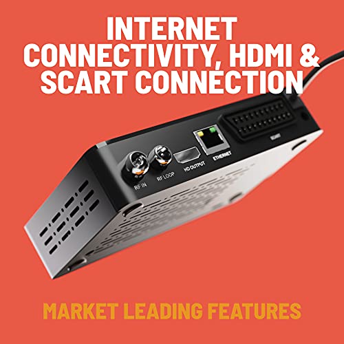 Oakcastle SB110 Sintonizador TDT HD para TV, con Ranura USB para grabación y reproducción, decodificador TDT Grabador con Conexiones HDMI y SCART con Mando a Distancia y más de 150 Canales
