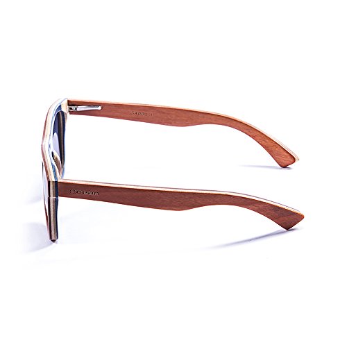 Ocean Sunglasses Wood Venice Beach - Gafas de Sol de Madera - Montura : Amarilla - Lentes : Amarillo Espejo (54001.1)