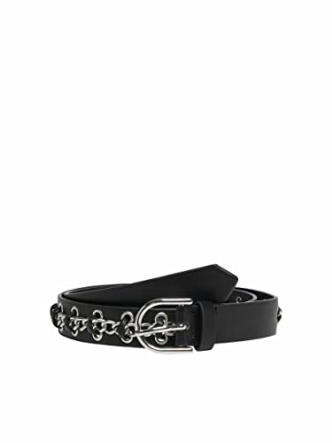Only Onlbillie Chain PU Belt Cinturón, Black/Detail:Silver Buckle, 95 cm para Mujer