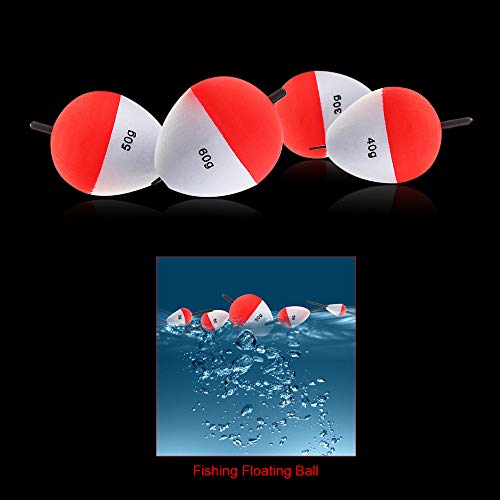 OriGlam 14 flotadores de pesca de espuma dura a presión, flotadores de pesca, flotadores rojos y blancos, flotadores de pesca, flotadores de resorte para peces de crappie Panfish Walleyes
