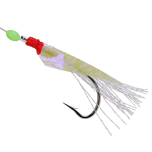 OriGlam 6pcs Luminosas Plataformas de Pesca, señuelos de Pesca, Plataformas de Cebo, Plataformas de mar de Piel de Pescado Real