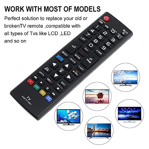 OriGlam Universal AKB73715601 - Mando a distancia para LG, para LG-TV-Remote Smart TV, LCD LED 3D HDTV Smart TVs modelos